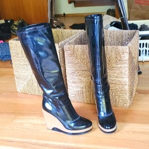 Marc Jacobs Wedge Patent Leather Rainboots